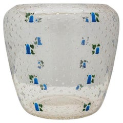 Vase Josef Hoffmann Loetz Kristall Blasenglas ca. 1914 Flowers Enamel Color