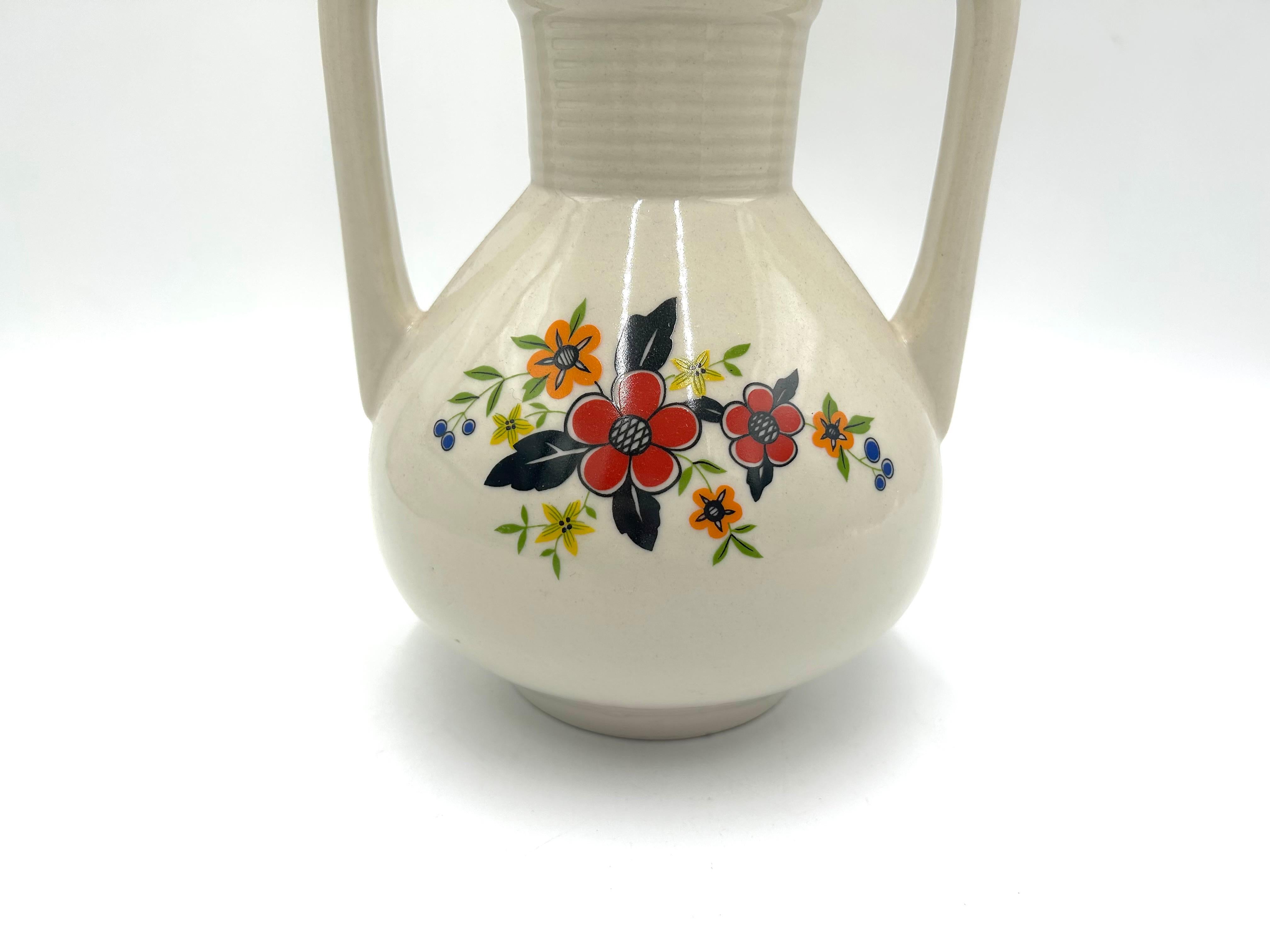 Folk Art Vase-jug, Chodziez, 1950s For Sale