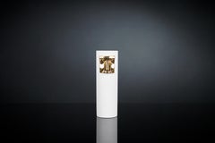 Vase Juno's Nose, White and Gold Ceramic, Italy