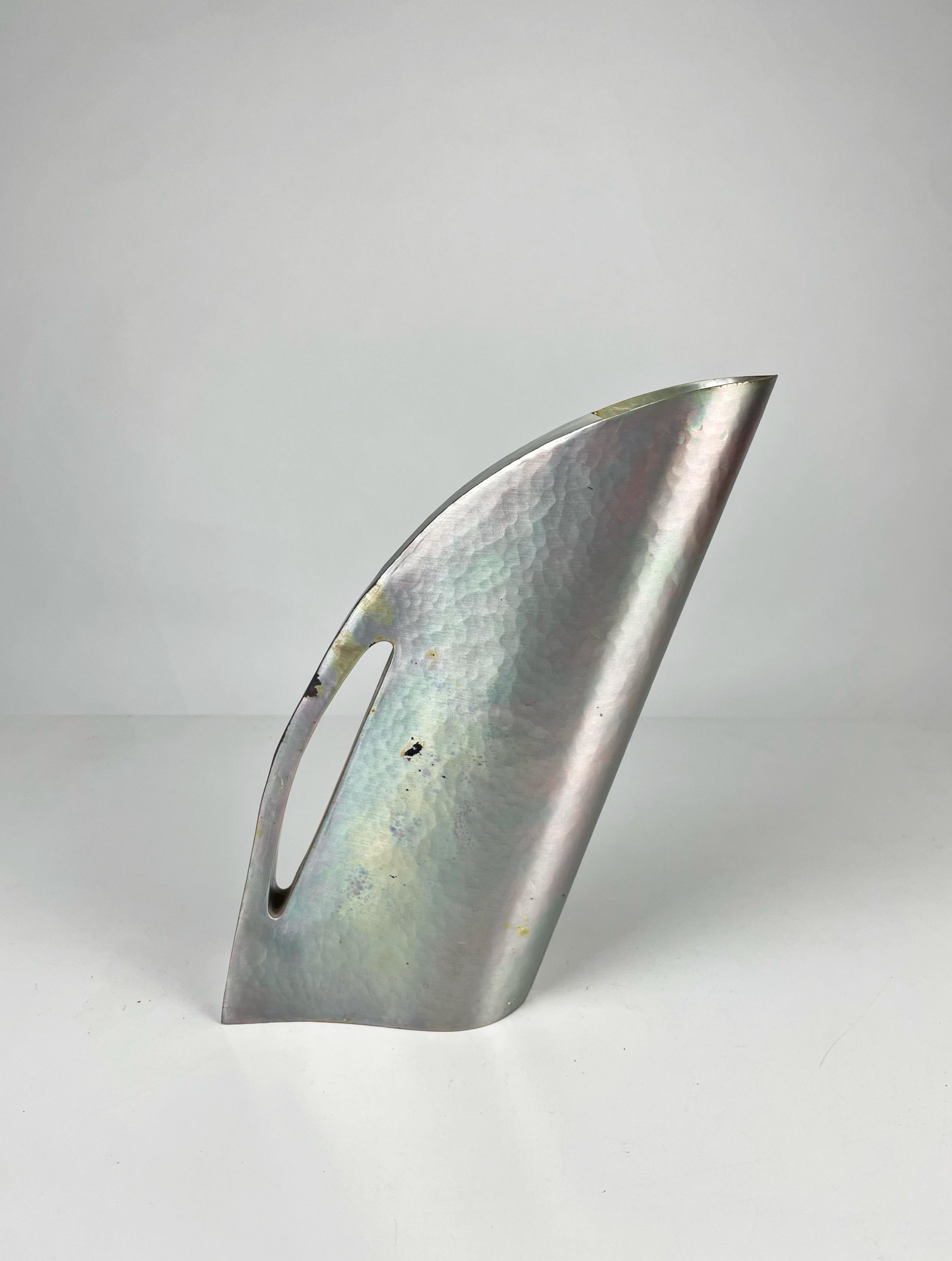 Silvered Vase/ Karaffe Set von Massimo Iosa Ghini für Design Gallery Milano um 1989 For Sale