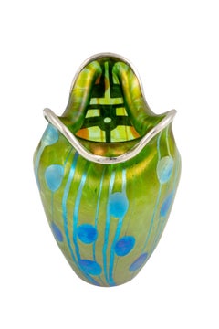 vase Koloman Moser Max Schwarz Loetz Décoration Streifen und Flecken ca. 1901