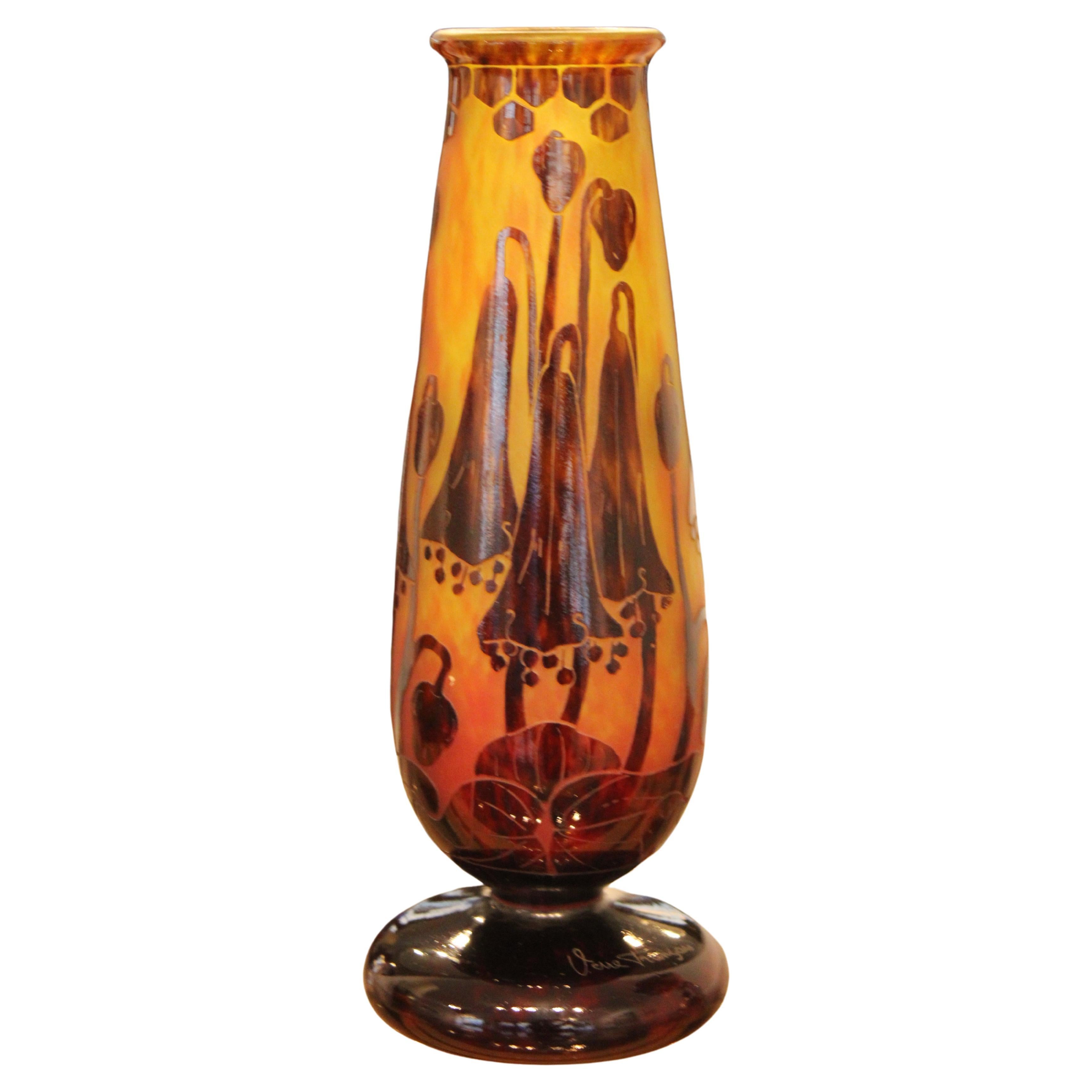 Vase, "Le verre français" France, 20th century