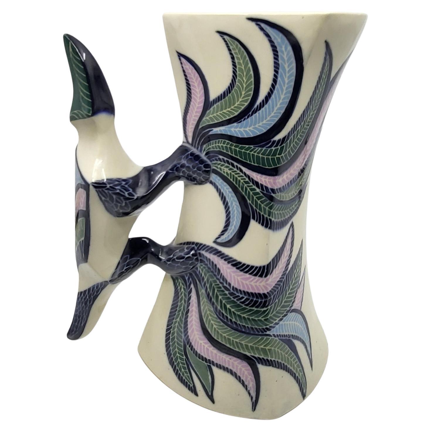 Vaso Lézard Gabrielle Mackiewicz en céramique Francaise 1970 in vendita