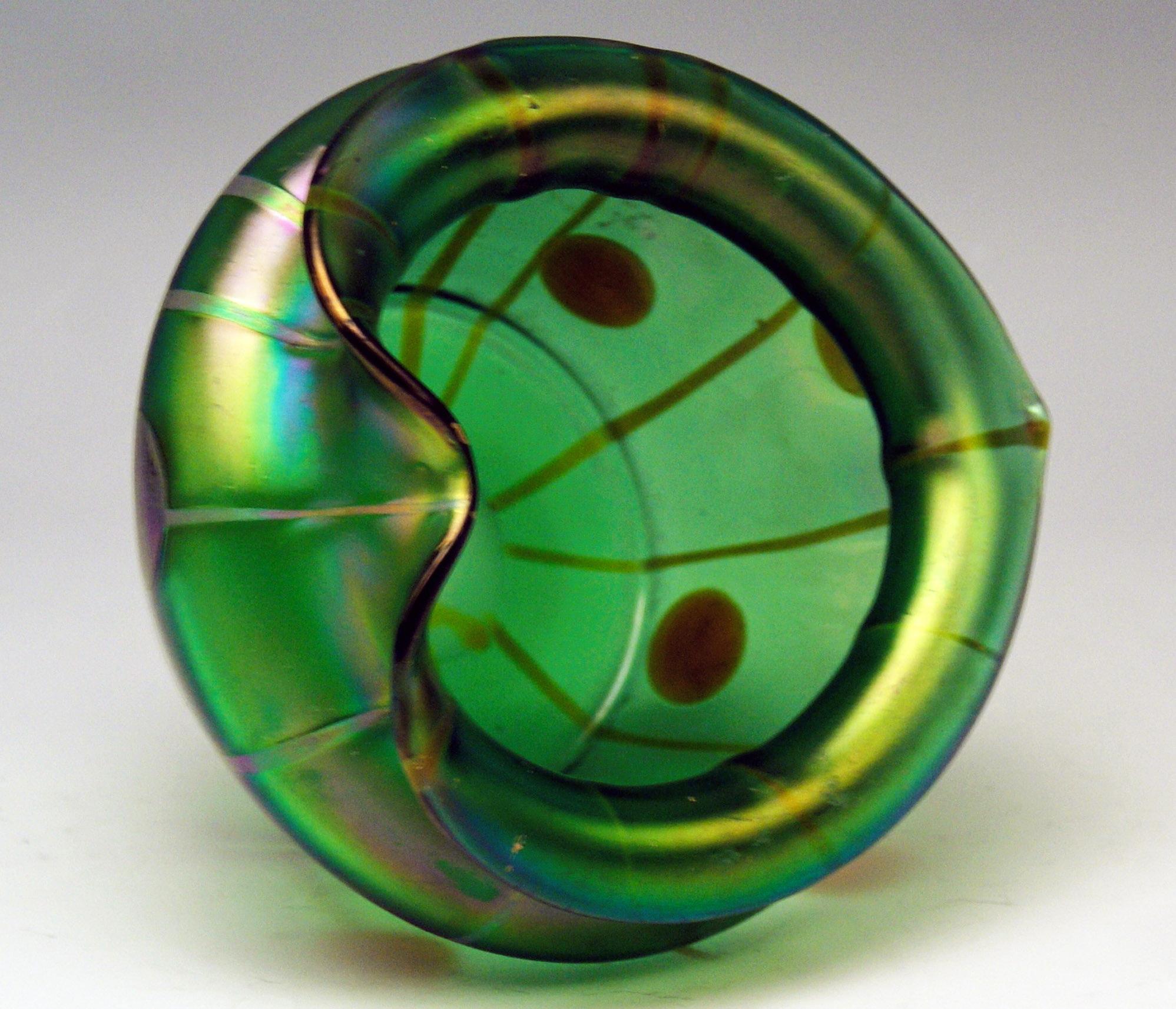 Vase Loetz Bohemia Art Nouveau Decor Spots and Stripes Kolo Moser Made In Good Condition In Vienna, AT