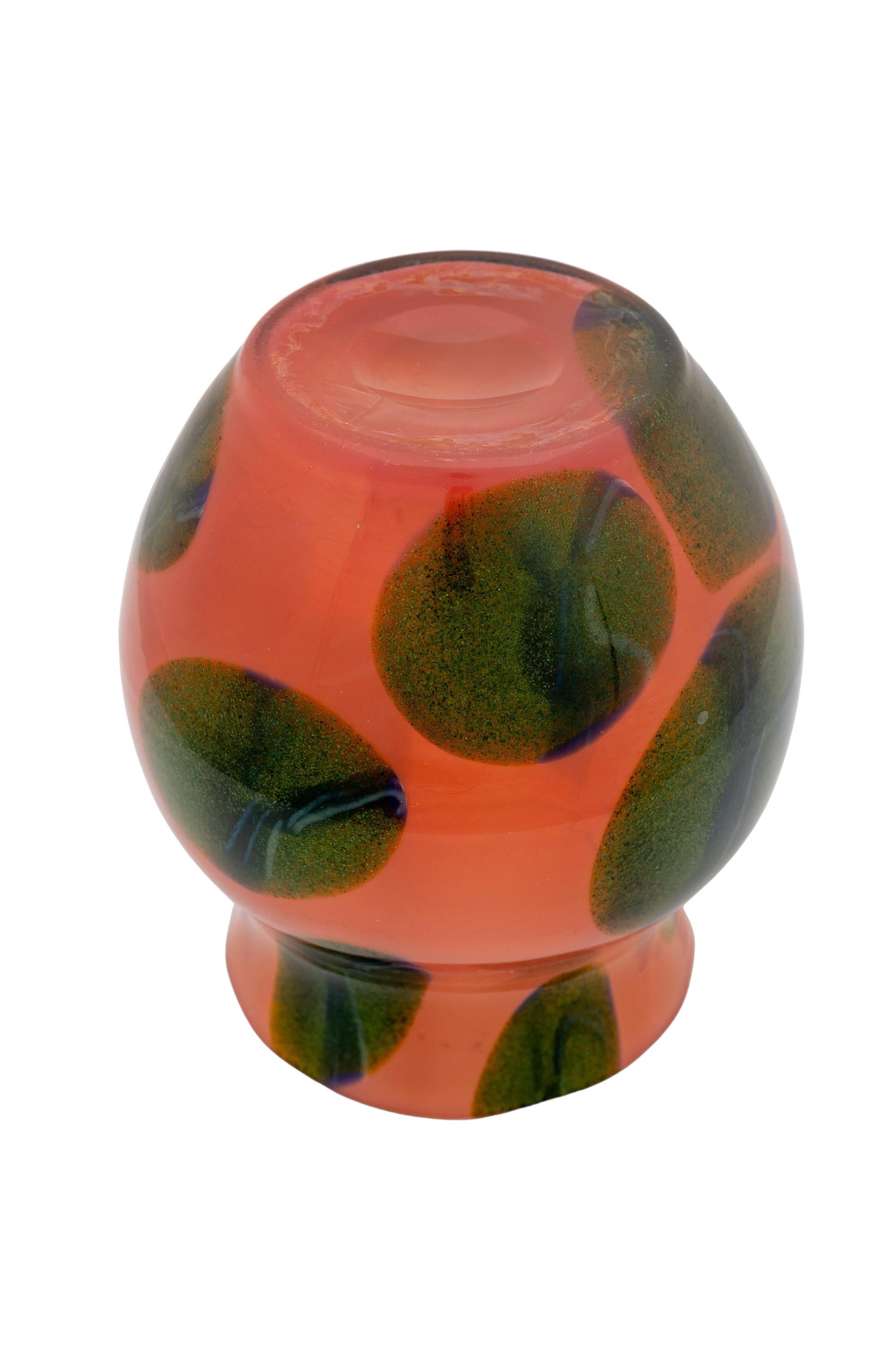 Vase Loetz Décoration expérimentale vers 1907 Verre vert rose Jugendstil Bon état - En vente à Klosterneuburg, AT