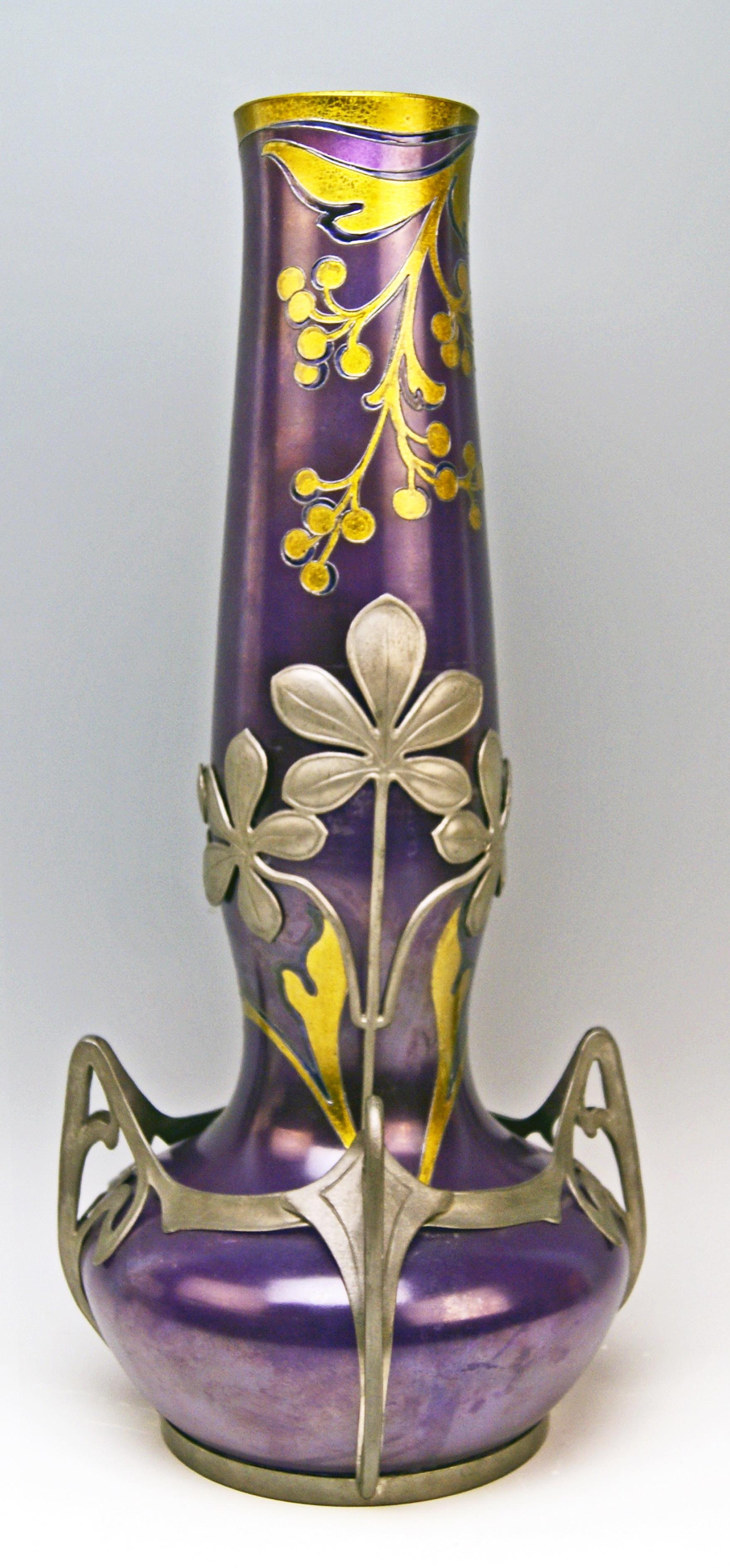 Austrian Vase Loetz Widow Klostermuehle Art Nouveau 1902 Phaenomen Genre Turmalin 2/538 