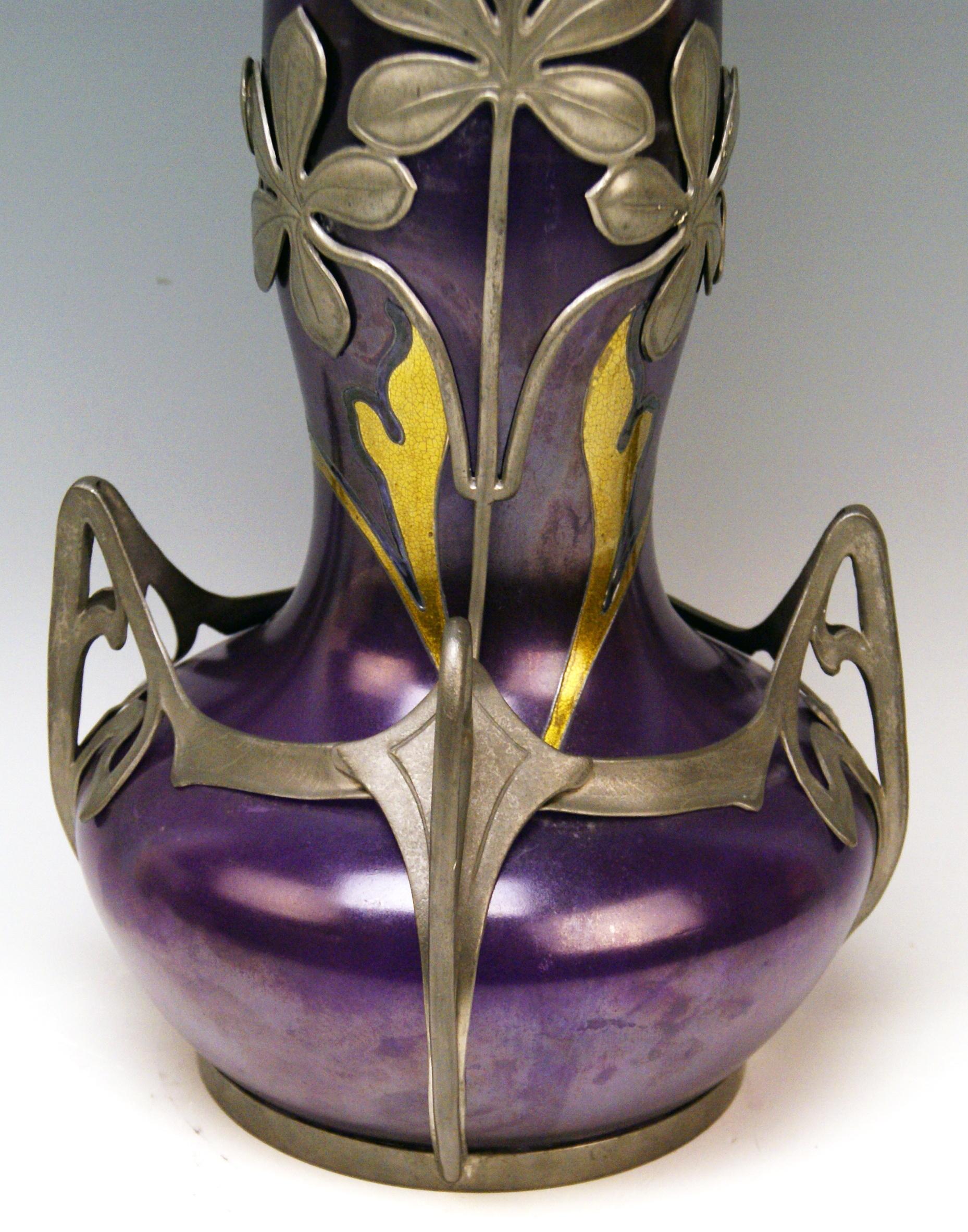 Glass Vase Loetz Widow Klostermuehle Art Nouveau 1902 Phaenomen Genre Turmalin 2/538 