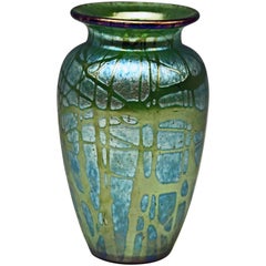 Antique  Vase Loetz Widow Klostermuehle Bohemia Art Nouveau Creta Pampas before 1902