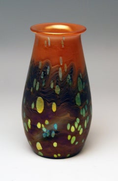 Vase Loetz Veuve Klostermuehle Bohemia Art Nouveau New Red Cytisus, circa 1902