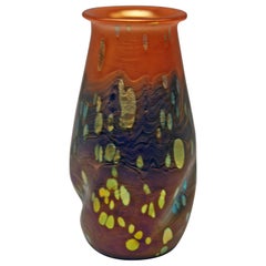 Vaso Loetz Widow Klostermuehle Bohemia Art Nouveau New Red Cytisus, circa 1902
