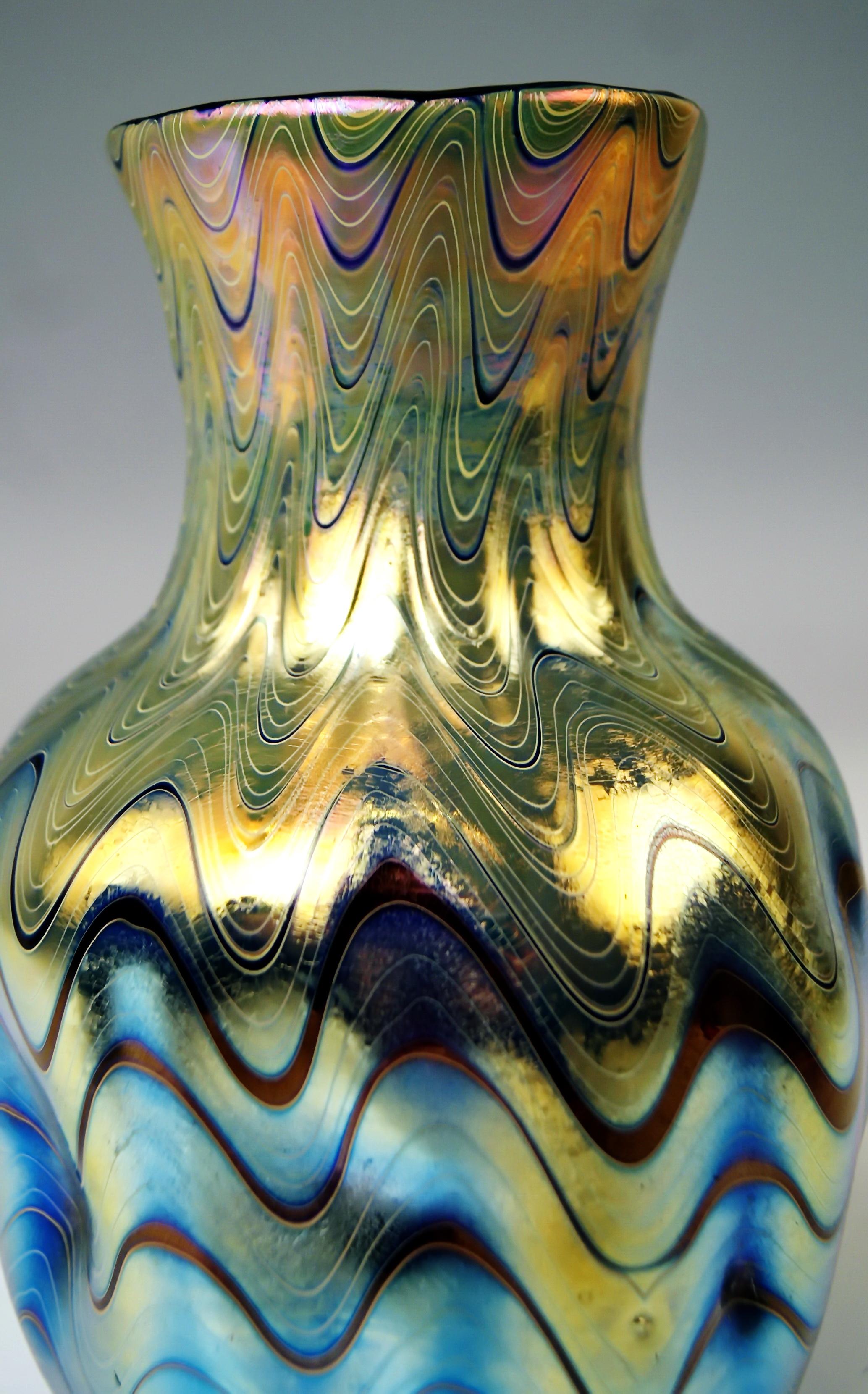 Vase Loetz Widow Klostermuehle Bohemia Art Nouveau Phaenomen Genre 6893 c.1900 For Sale 1