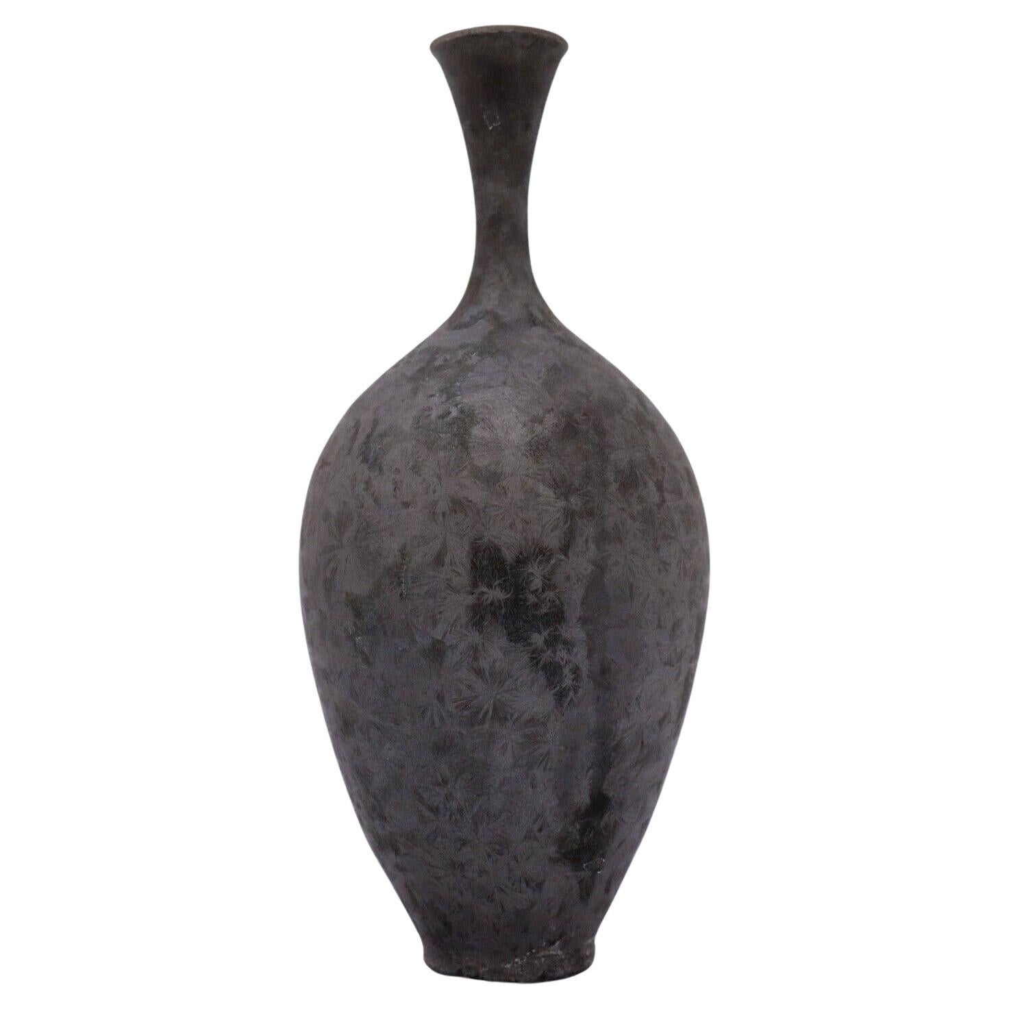 Vase Matte Dark Gray Crystalline Glaze Isak Isaksson Contemporary Sweden Ceramic