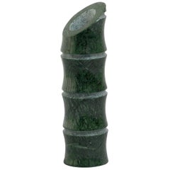 Vase, Medium in Green Guatemala Marble by Michele Chiossi, Italy in Stock