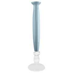 Vase Mercurio:: couleur bleu puriste:: tendance 2020:: et transparent:: en verre:: Italie