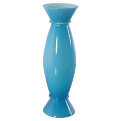 Vase mod. "Acco" by A. Mendini for Venini Aquamarine Murano Glass 2005 Italy