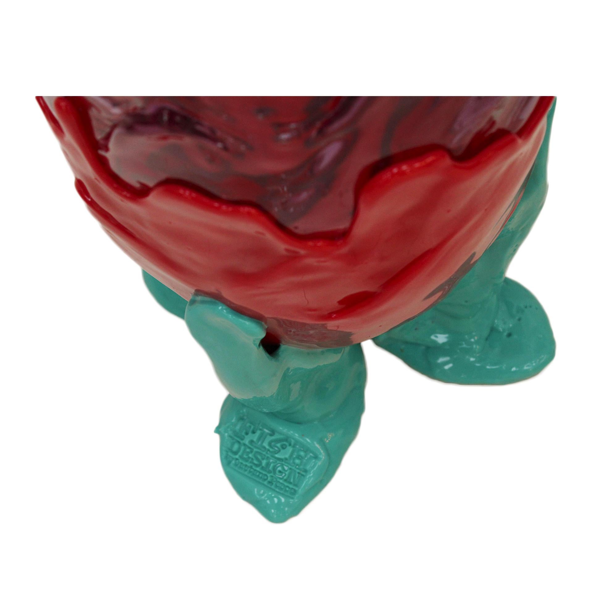 Résine Vase d'art italien conçu par Gaetano Pesce et fabriqué en résine colorée en vente