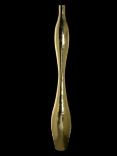 Vase Monsieur, in Resin, Gold Leaf or Silver Leaf finish, Made in Italy