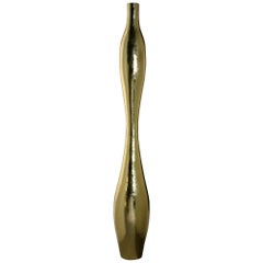 Vase Monsieur, in Resin, Gold Leaf or Silver Leaf finish, Made in Italy