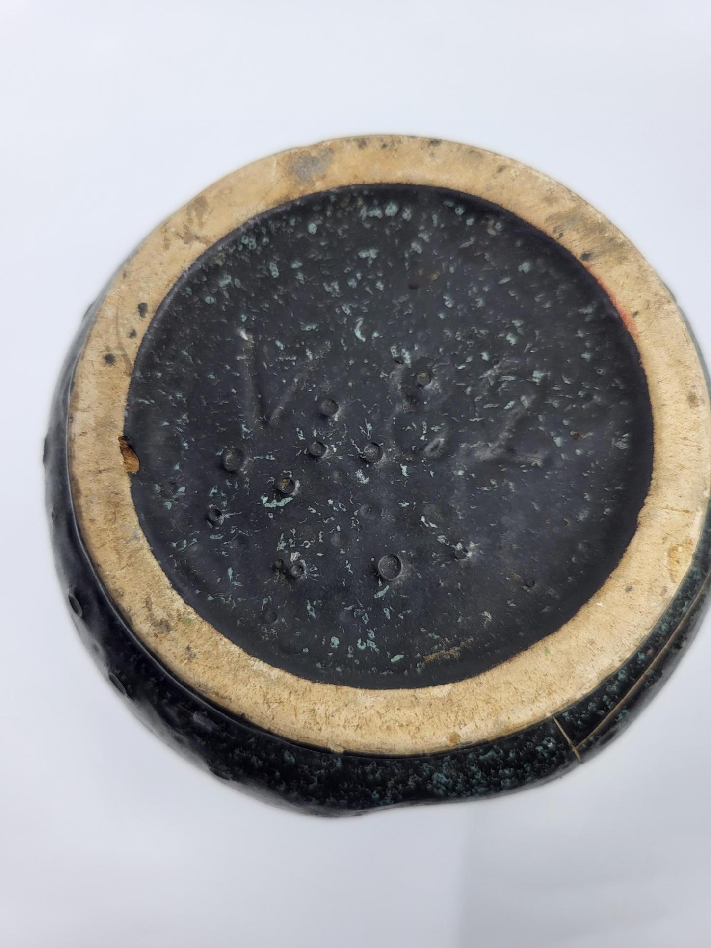 Ceramica Vaso mouchoir Poët-laval in céramique granité multicolore Francia 1950 in vendita