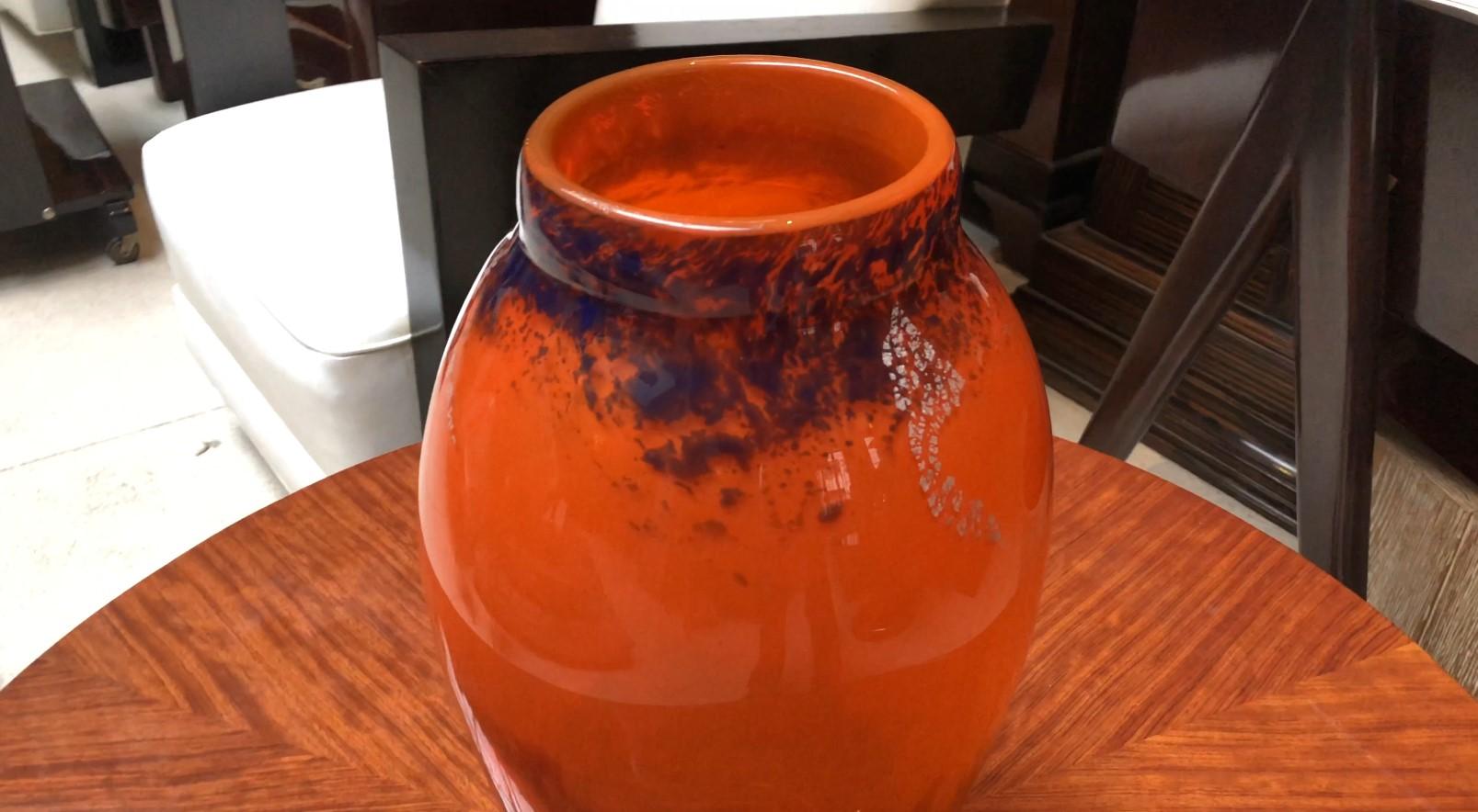 Vase Muller Freres with Silver For Sale 9