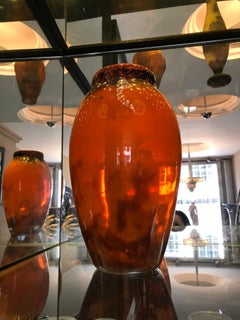 Vase Muller Freres mit Silber