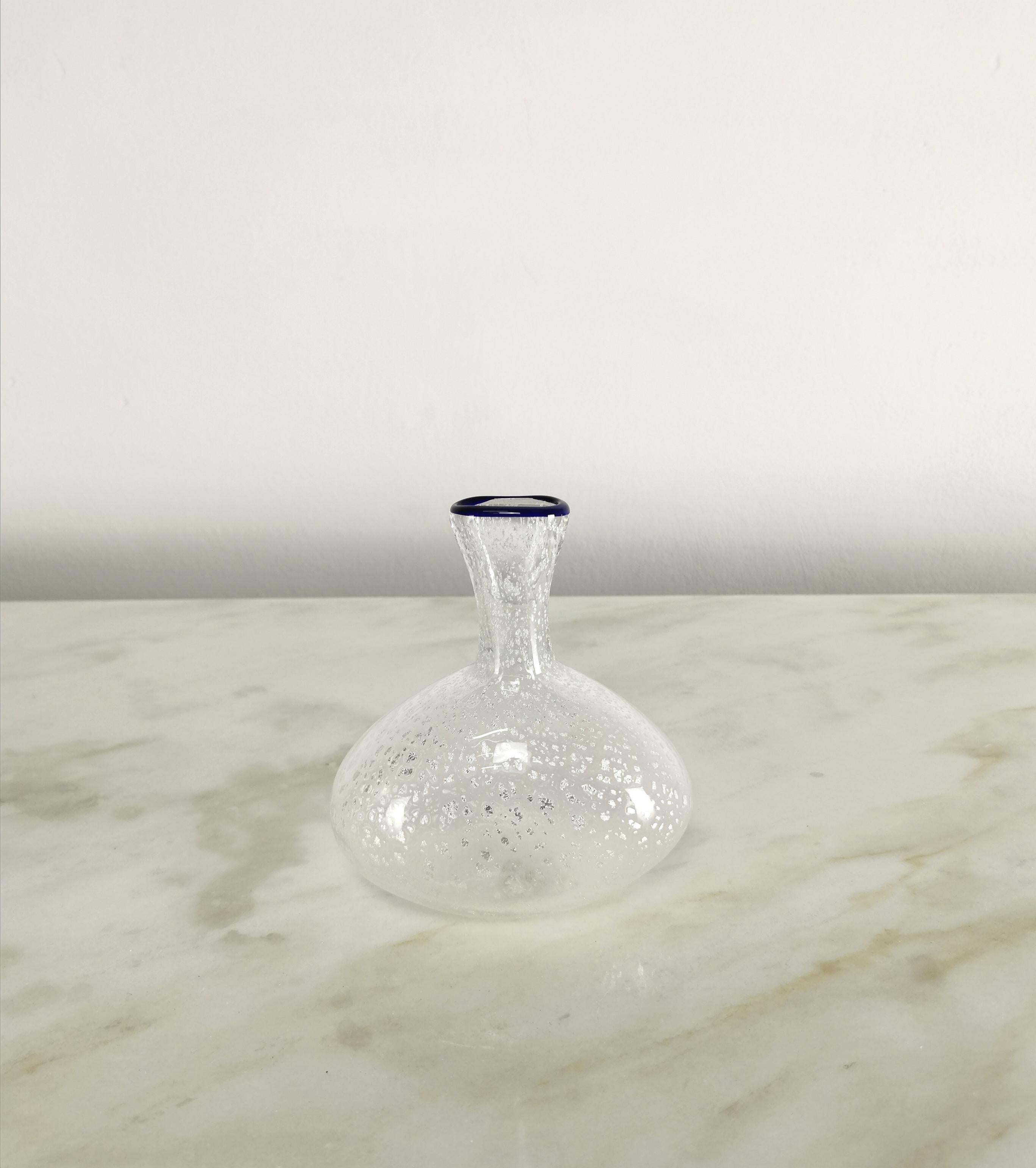 Vase Murano Glass Decorative Object Midcentury Italian Design 1970s In Good Condition For Sale In Palermo, IT