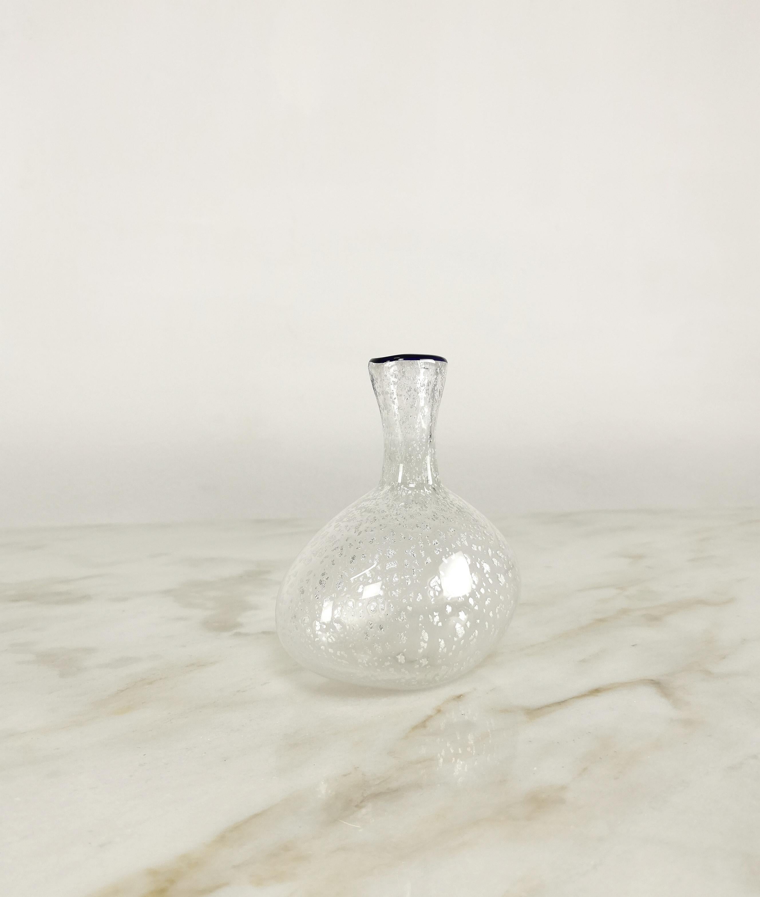 20th Century Vase Murano Glass Decorative Object Midcentury Italian Design 1970s For Sale