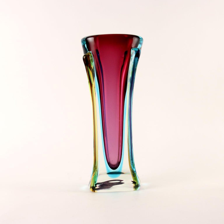 Vase Murano Glass, Italy, 1960s For Sale at 1stDibs