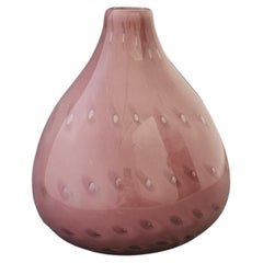 Vintage Vase Murano Glass Pink Decorative Object Italian Design, 1970s