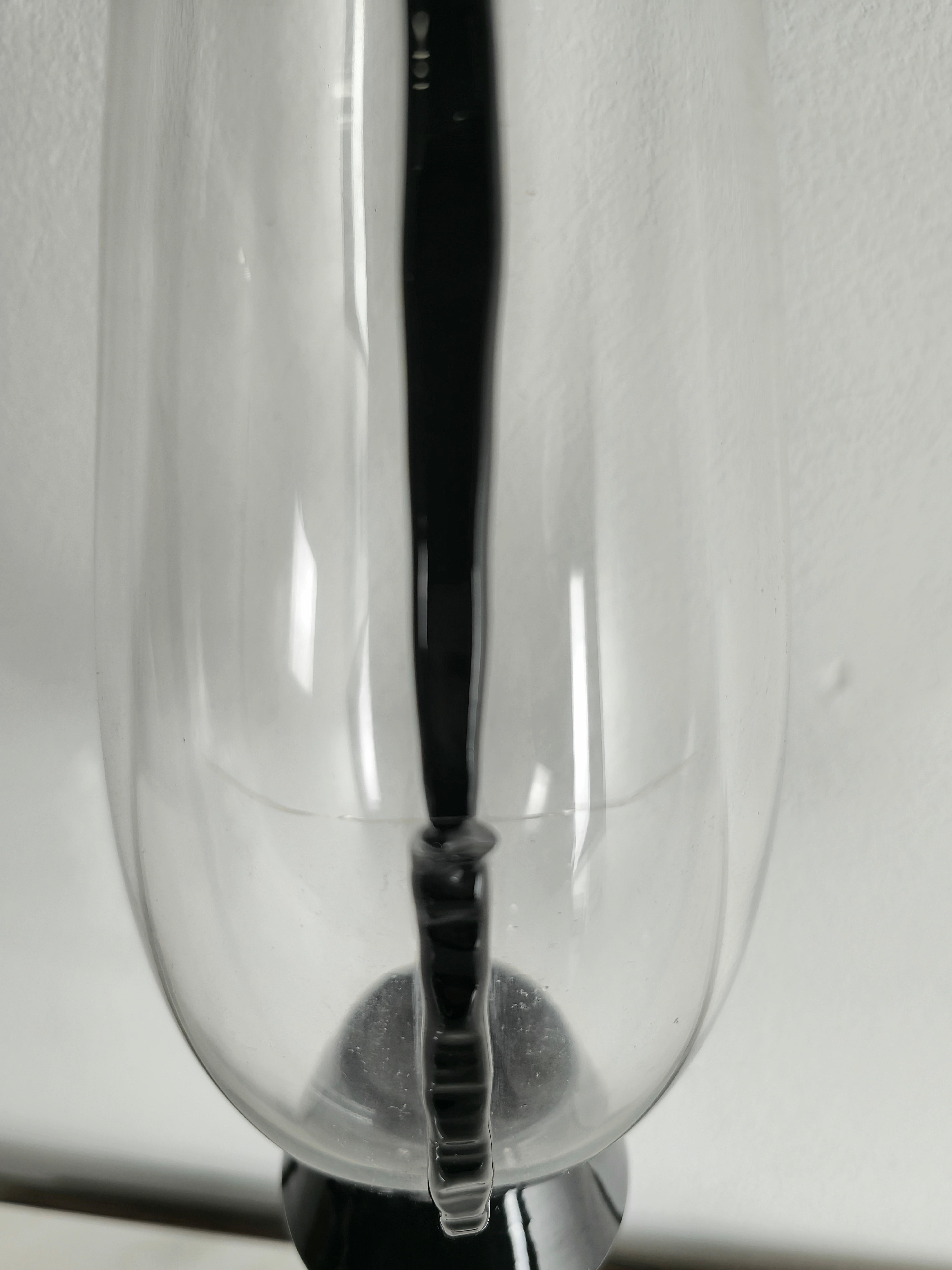Vase Murano Glass Vittorio Zecchin for MVM Cappellin Black Midcentury Italy 1920 3