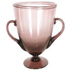 Vintage Vase Murano Glass Vittorio Zecchin for MVM Cappellin Mid-Century, Italy, 1930s
