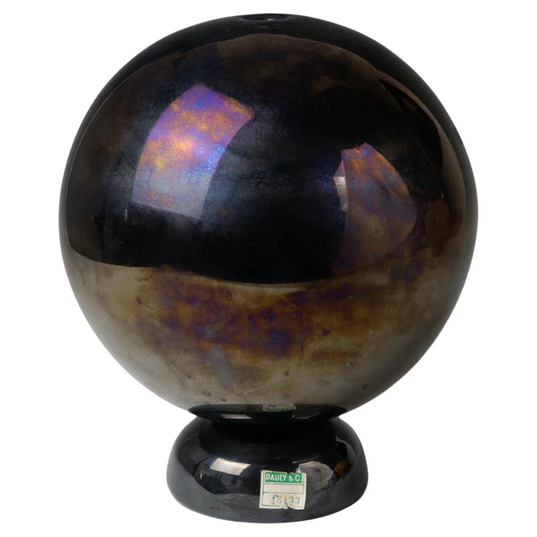 Vase "nero irridato". Design Carlo Scarpa Provenance Pauly & C. Murano glass