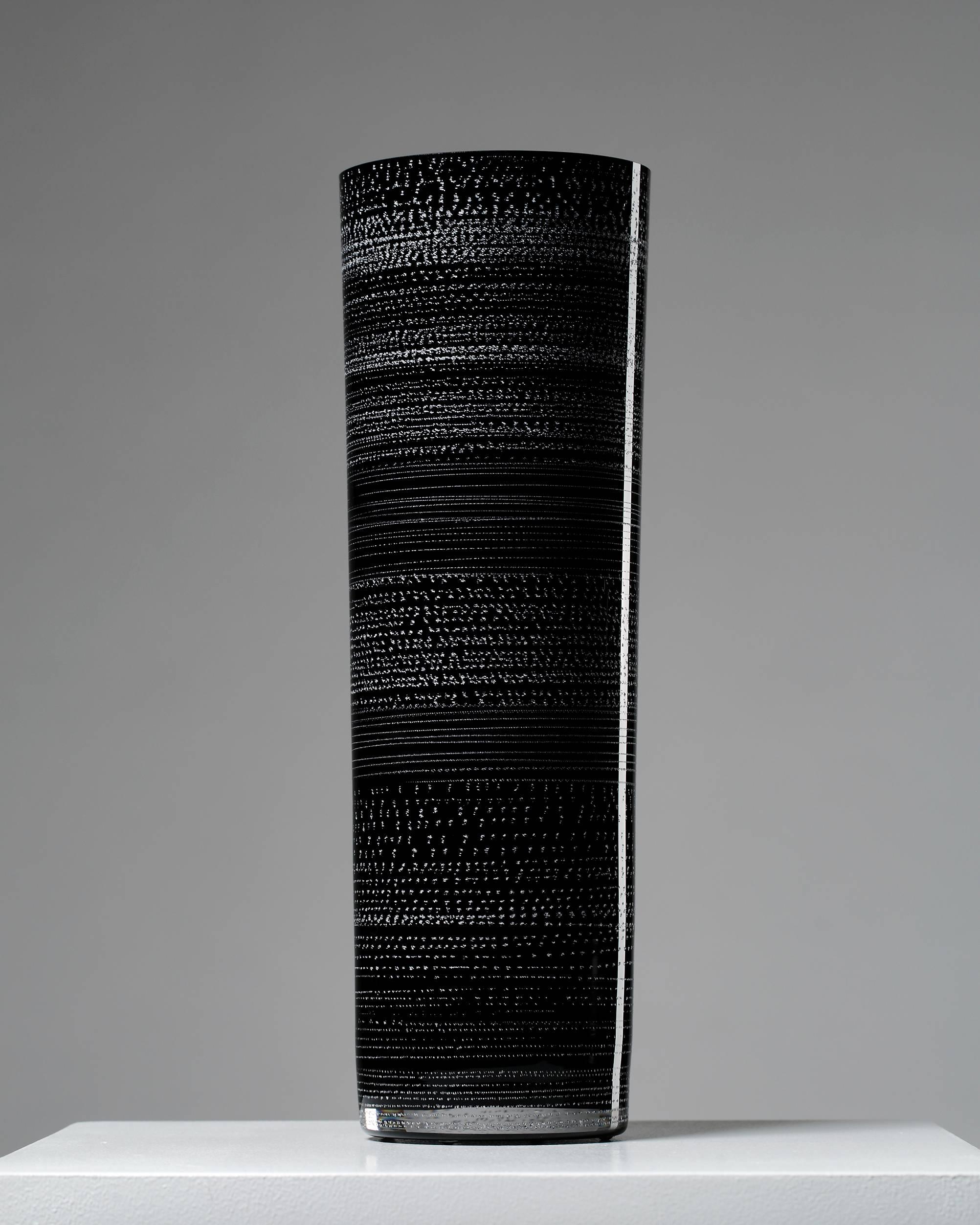 Vase “Night and Day” designed by Ingegerd Råman for Orrefors, 
Sweden, 2004. 

Glass.

Measure: H 40 cm/ 1' 4 1/8