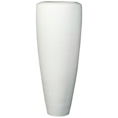 Vaso Obice Small in ceramica, bianco lucido, Italia
