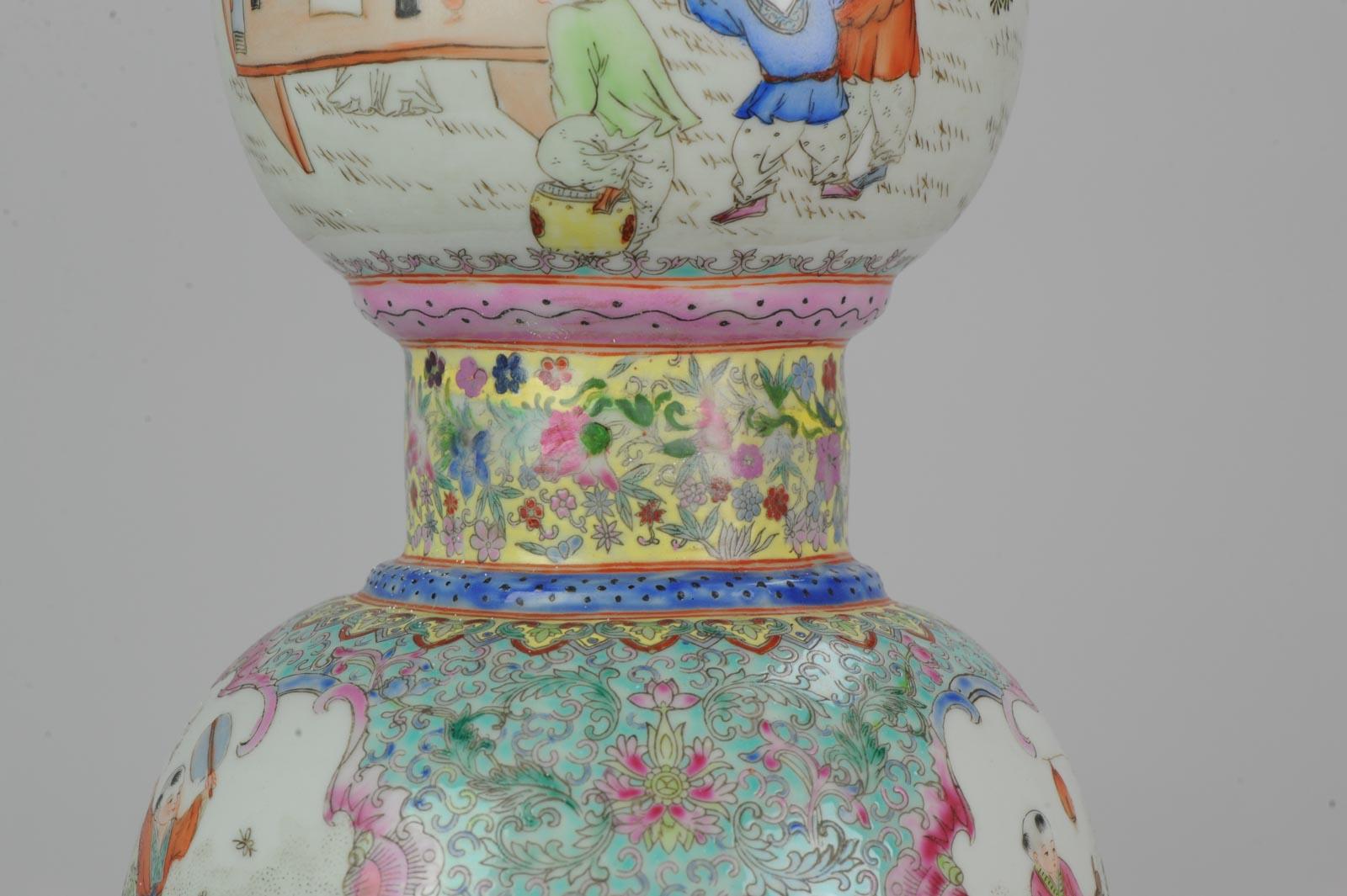 Vase of Chinese Porcelain 1960s-1980s Proc Vase with Boys Playing Games For Sale 8