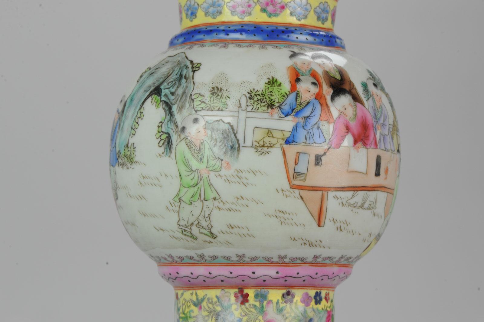 Vase of Chinese Porcelain 1960s-1980s Proc Vase with Boys Playing Games For Sale 11