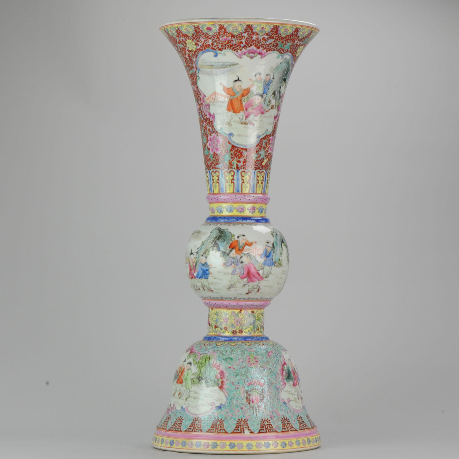 A very nicely decorated vase with a scene of horses in a landscape
Condition
Overall Condition; restoration to the rim and it has been through the middle. Restored. Size: approx. 620mm
Period
20th century PRoC (1949-century).