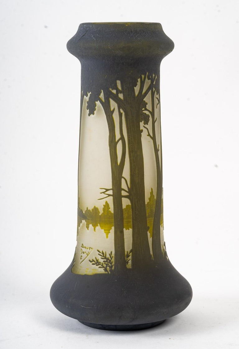 Art Nouveau Vase of Daum Nancy For Sale