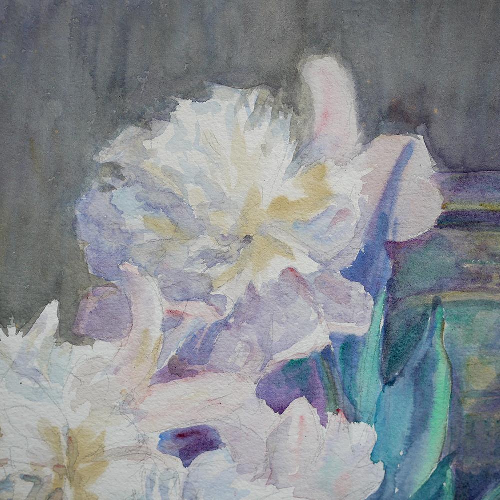 Vase de fleurs:: peinture à l'aquarelle:: Francine Gaudrion:: 1929 2