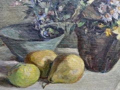 Vase of Flowers with Fruit Oil Painting, Fitger Hermann