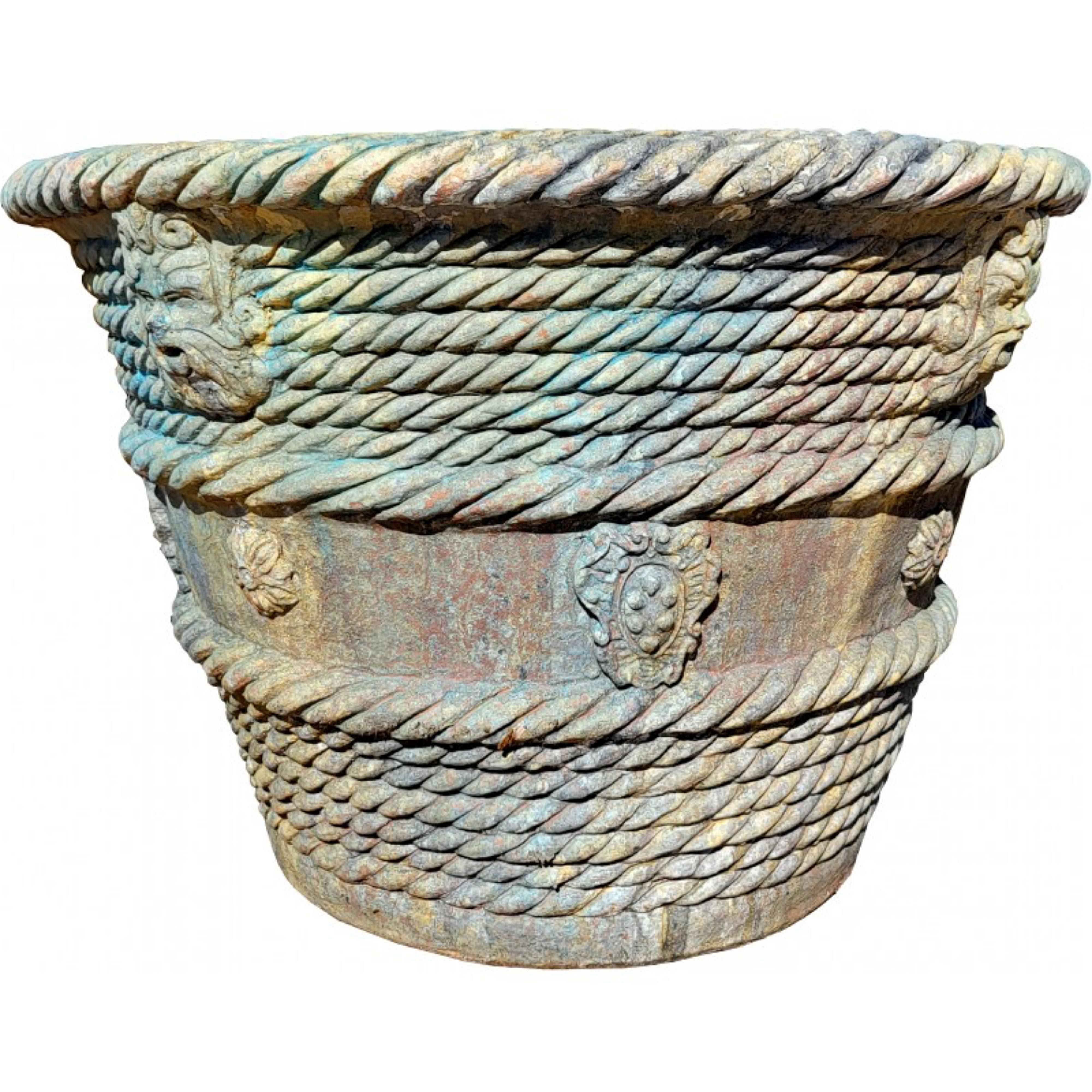 Vase der Saiten  - TUSCANY Ø75CM TERRACOTTA IMPRUNETA 20. Jahrhundert (Italienisch) im Angebot