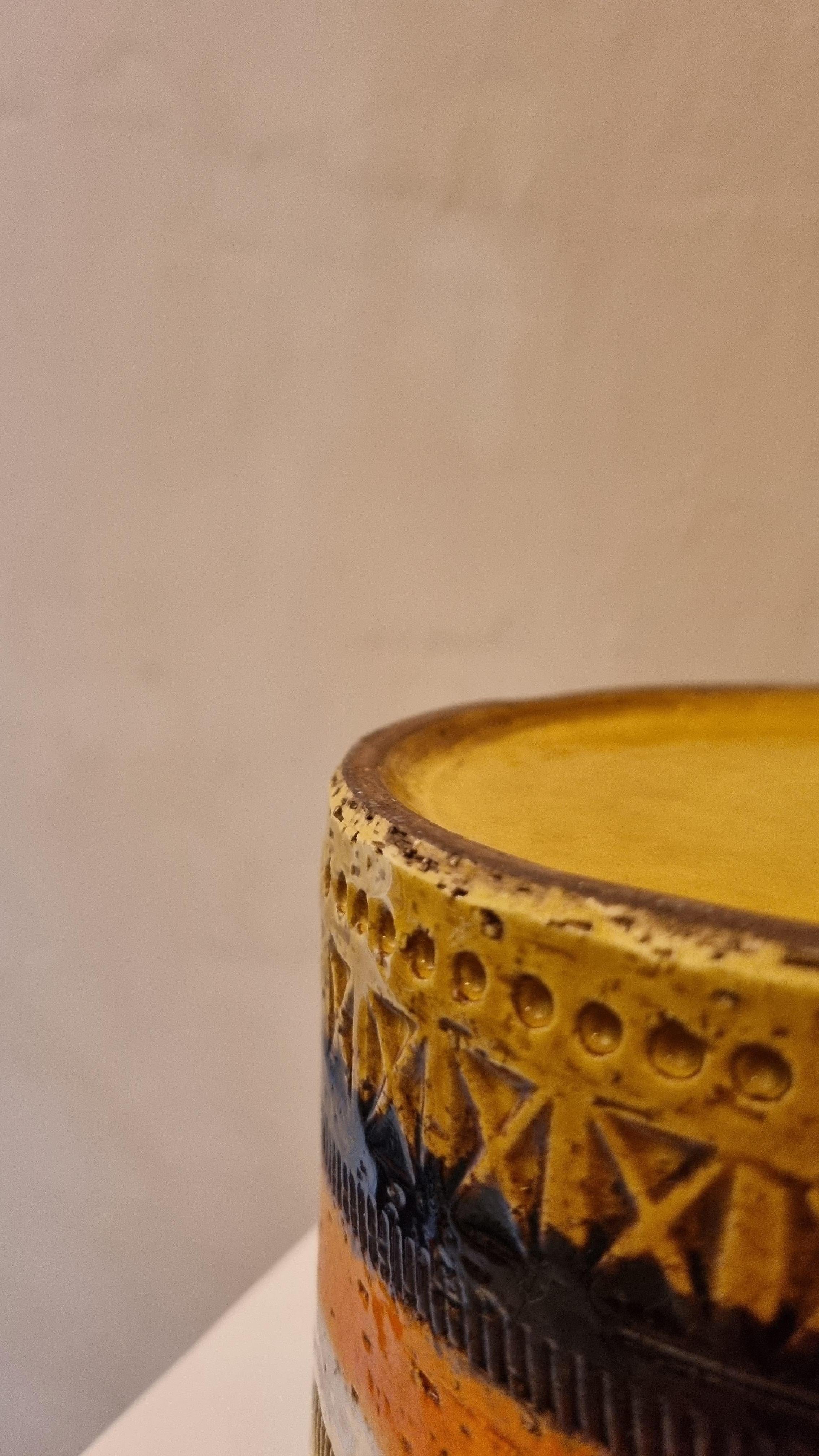 Vase aus der Rimini-Serie von Aldo Londi für  Bitossi Keramiken, 1970 (Handbemalt) im Angebot