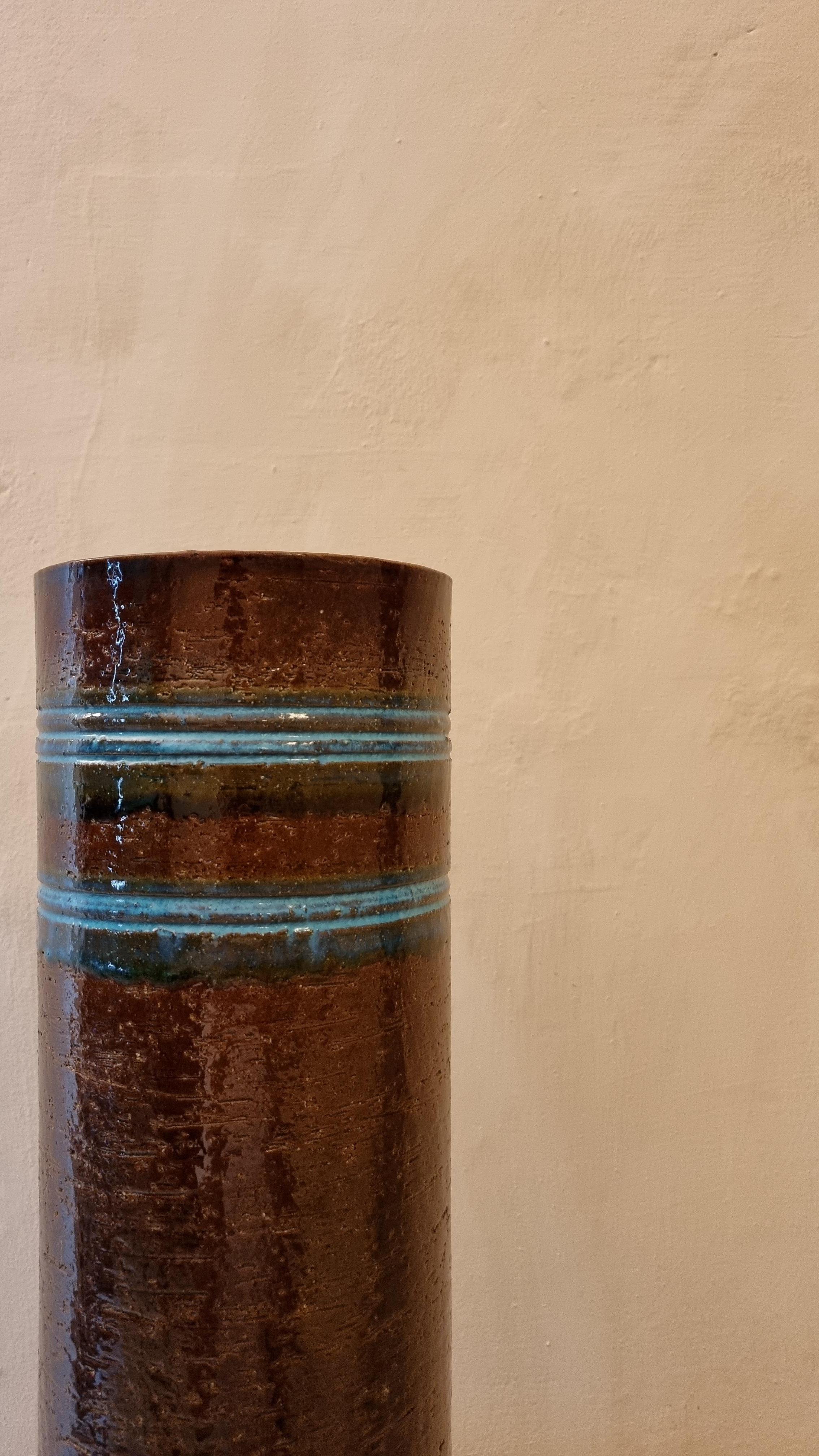 Vase aus der Rimini-Serie von Aldo Londi für  Bitossi Montelupo-Keramik, 70er Jahre. (Moderne der Mitte des Jahrhunderts) im Angebot