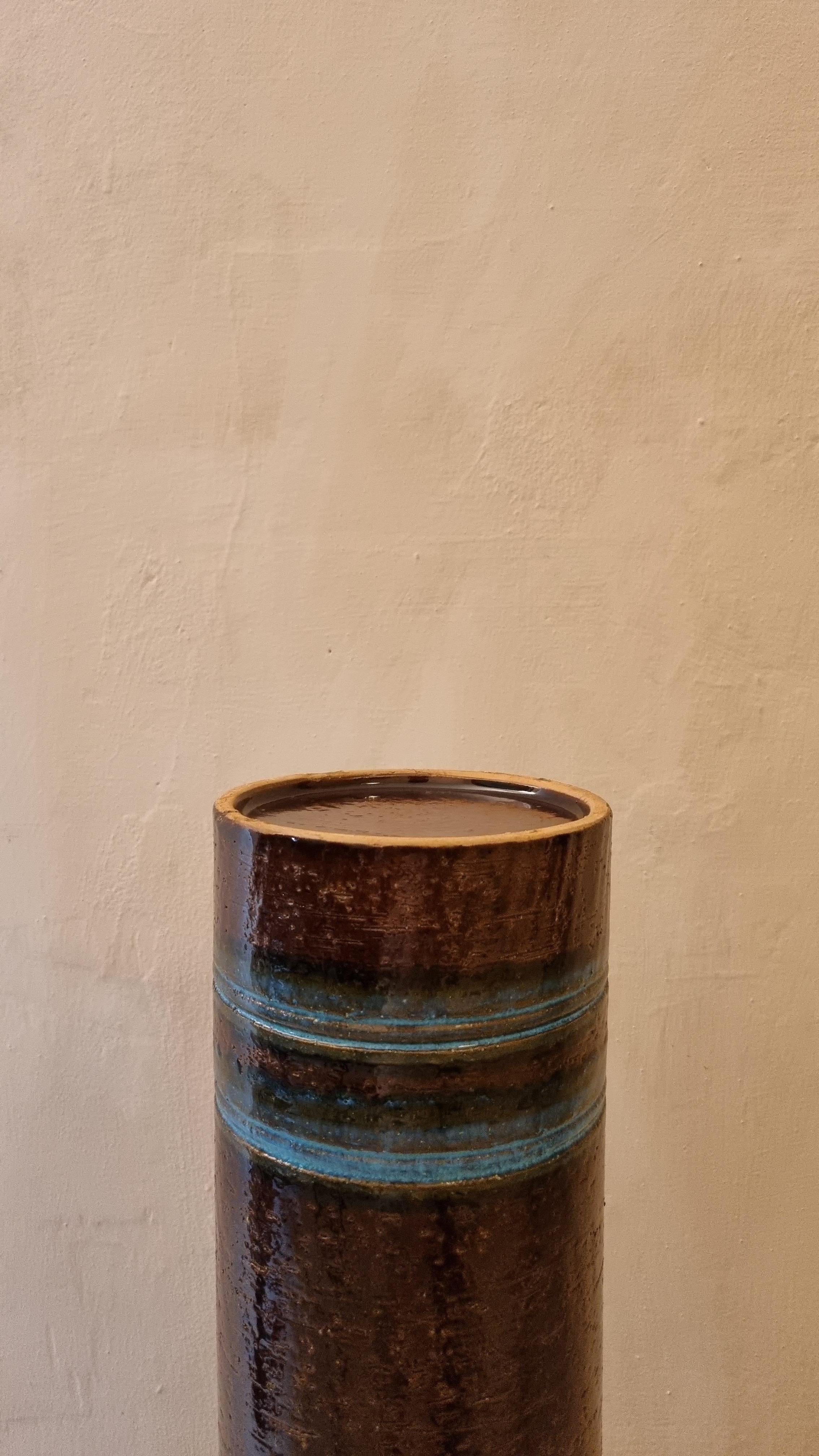 Vase aus der Rimini-Serie von Aldo Londi für  Bitossi Montelupo-Keramik, 70er Jahre. (Handbemalt) im Angebot