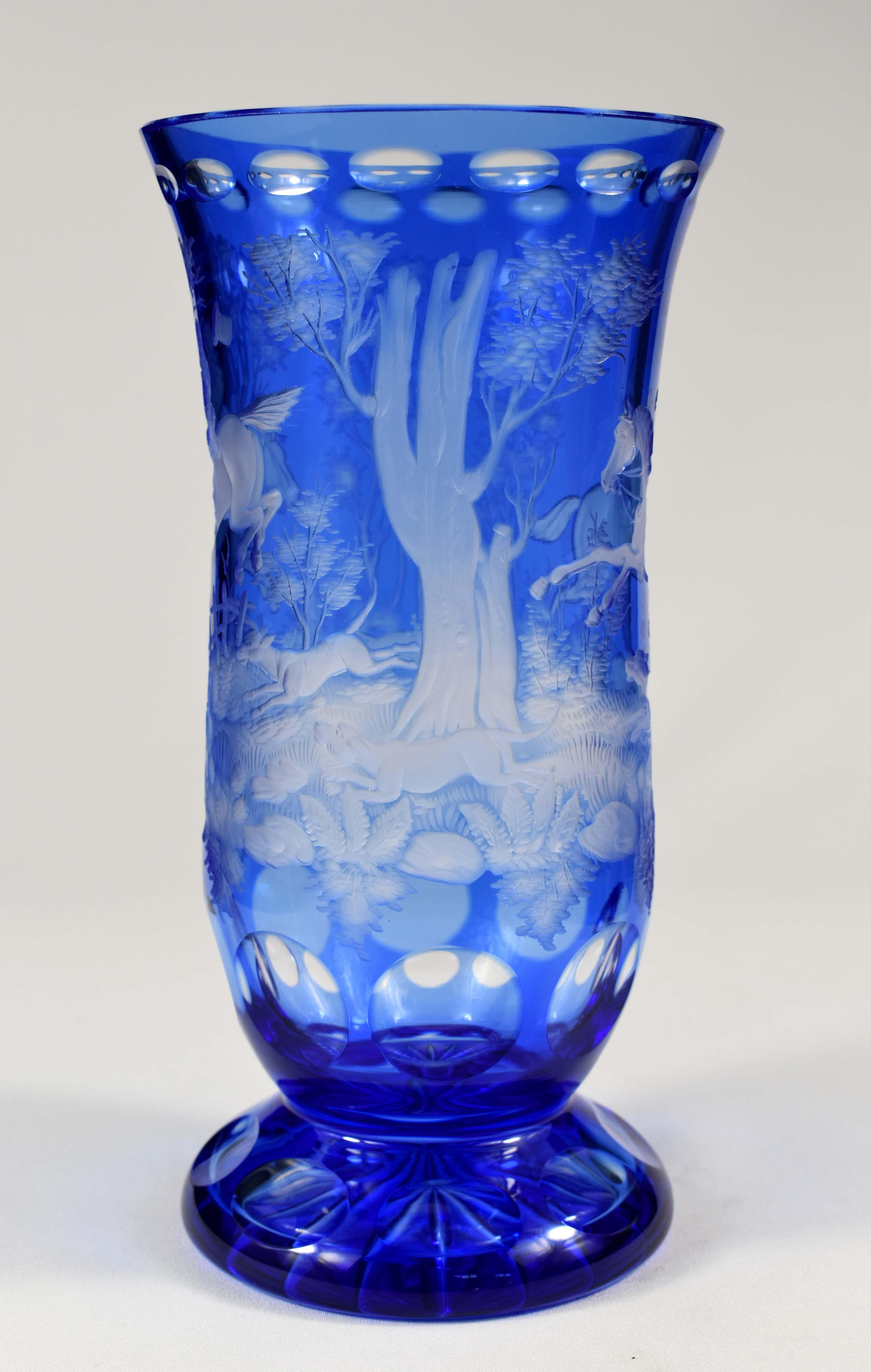 blue bohemian glass