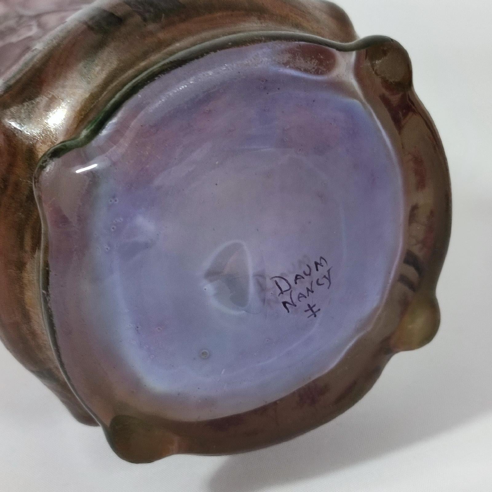 Vase Paysage de Verre - Frühlingslandschaft von Daum Nancy, frühe 1900er Jahre im Angebot 4
