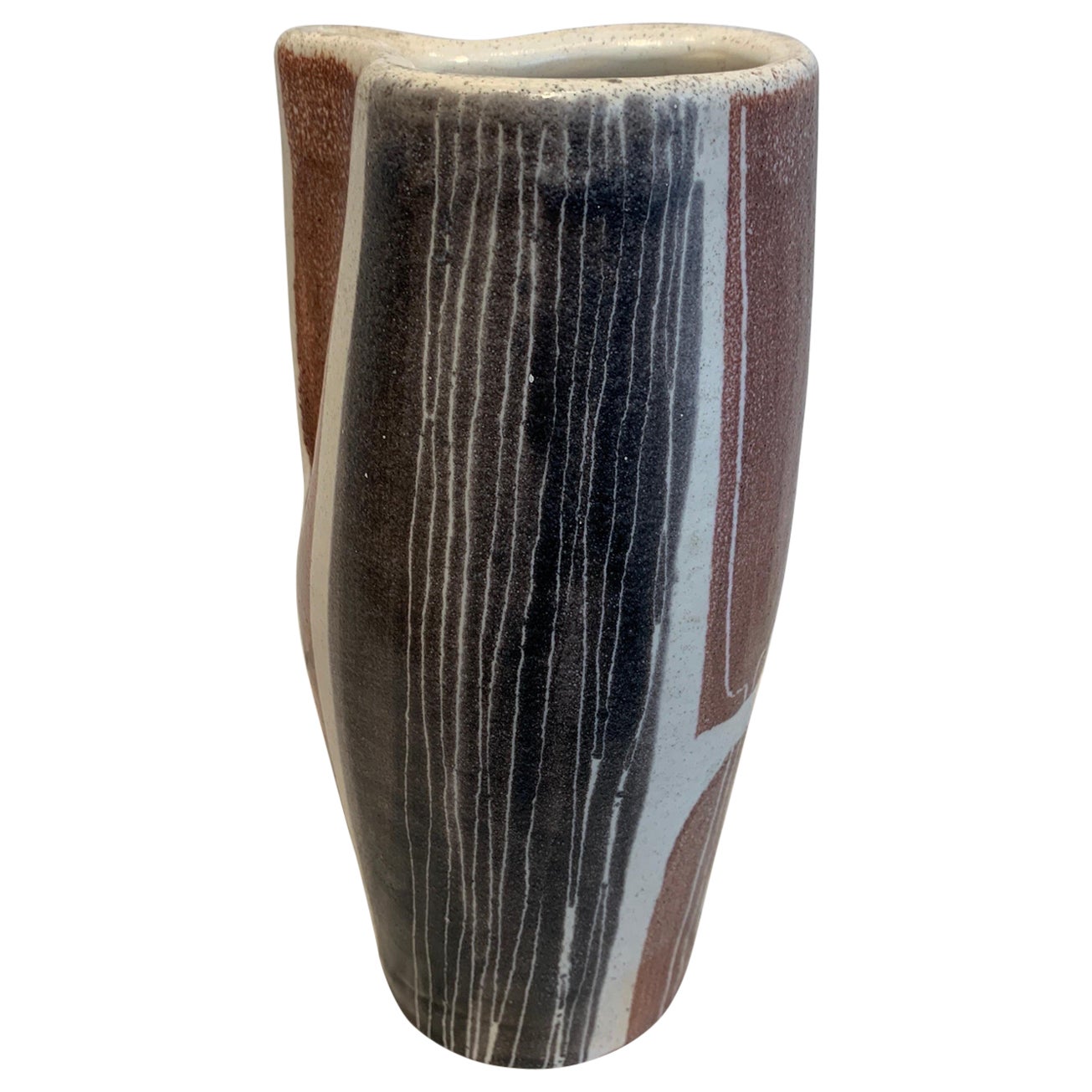Vase Pinc de Mado Jolain, signé, années 1950