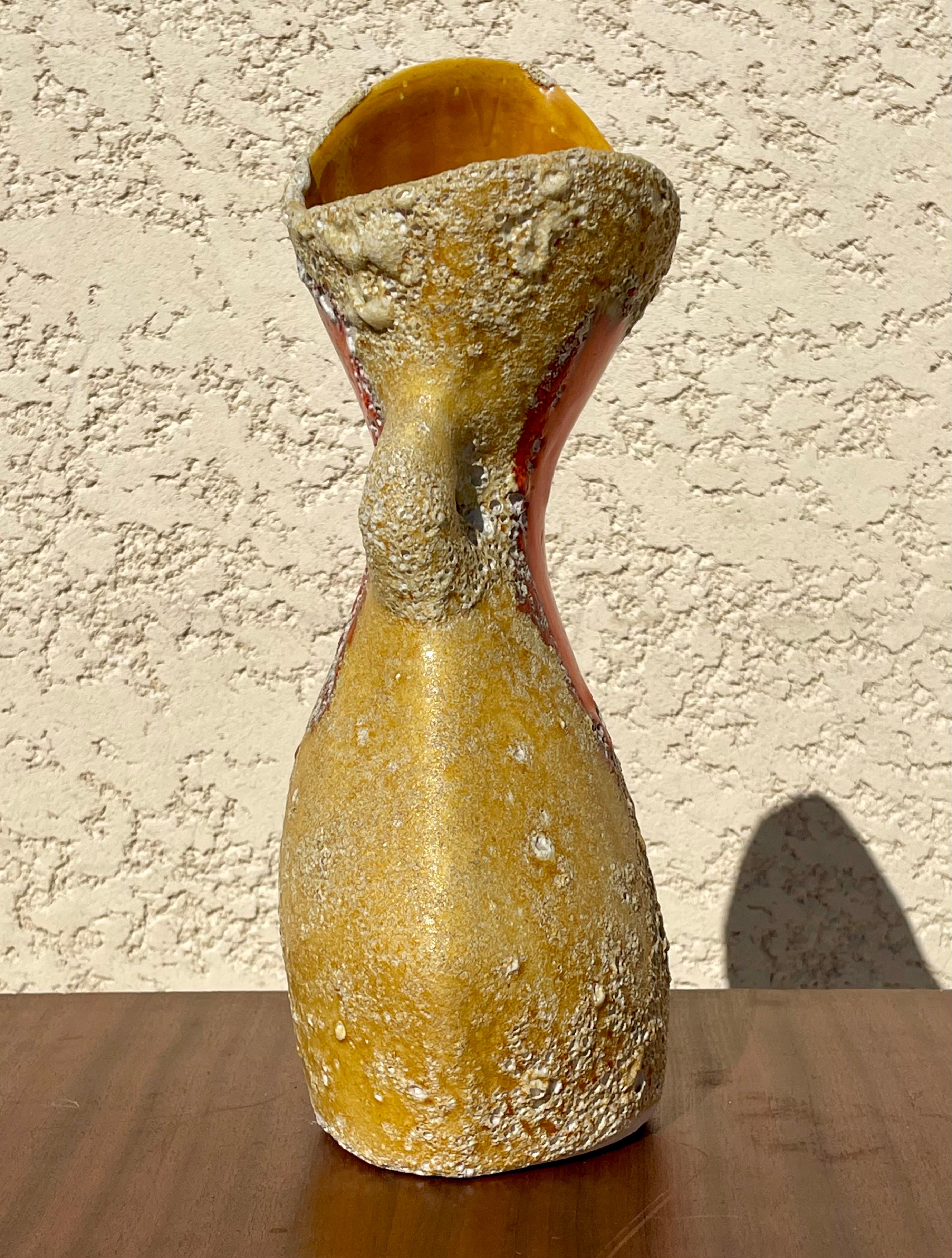 Vase / Pitcher in Fat Lava from Vallauris In Excellent Condition For Sale In Beaune, FR