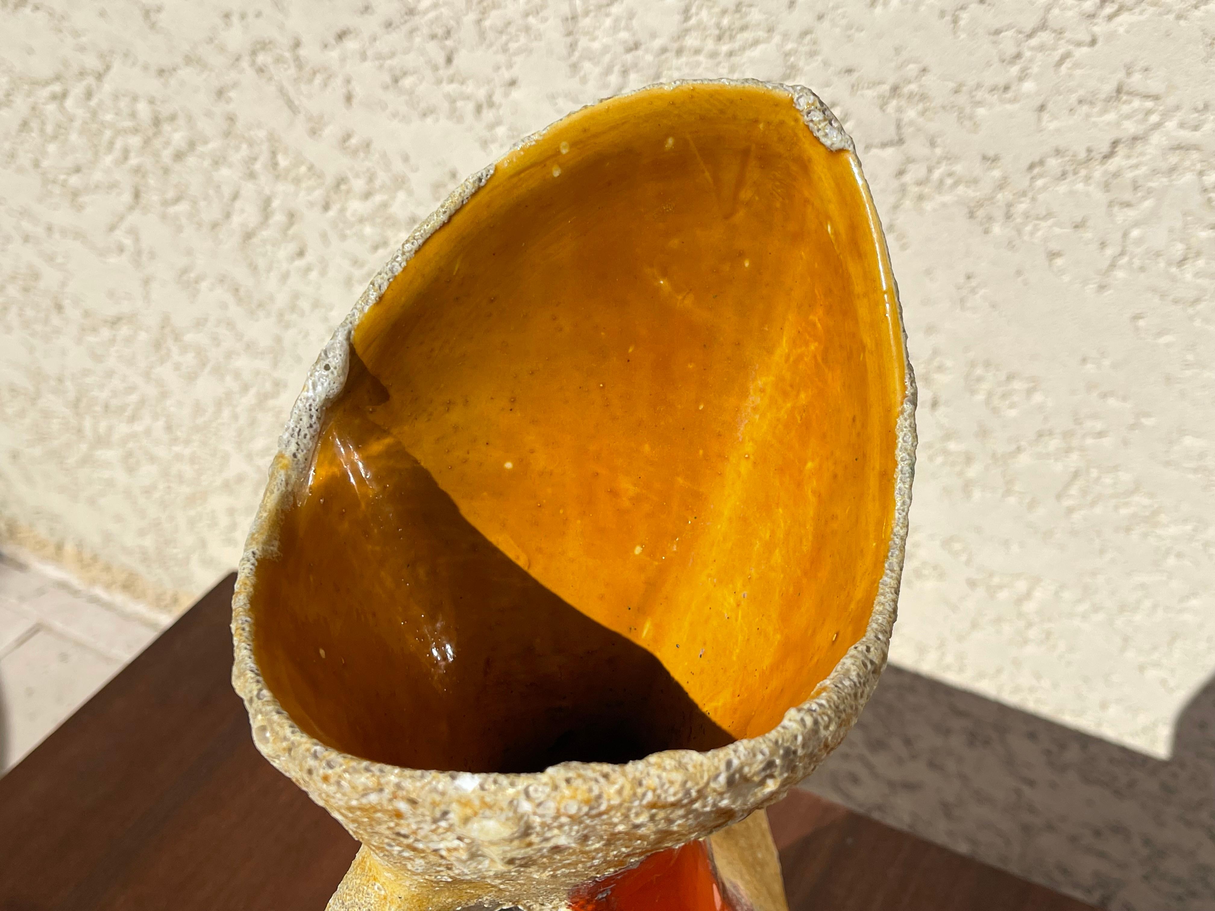 20th Century Vase / Pitcher in Fat Lava from Vallauris For Sale