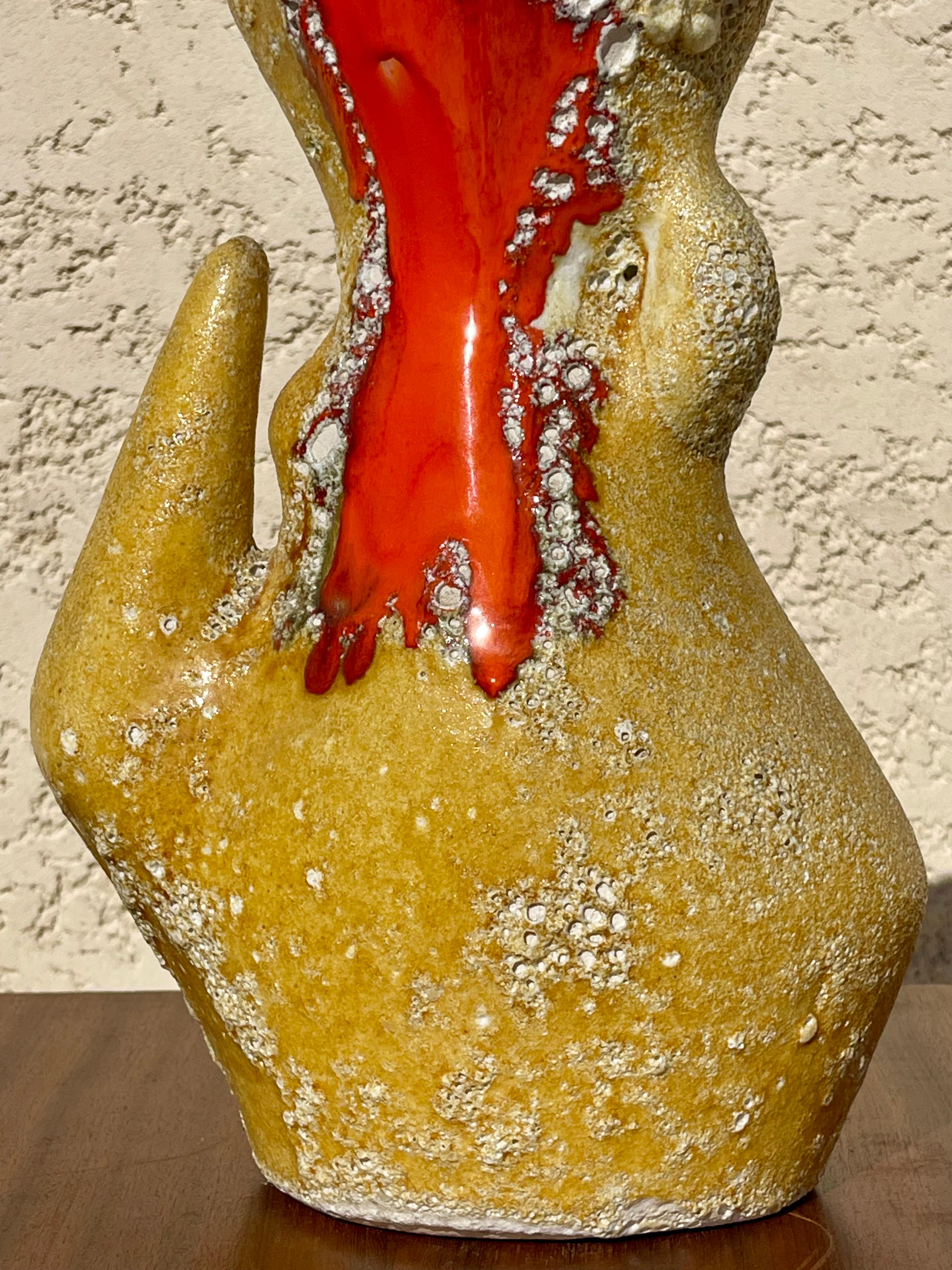 Vase / Pitcher in Fat Lava from Vallauris For Sale 2